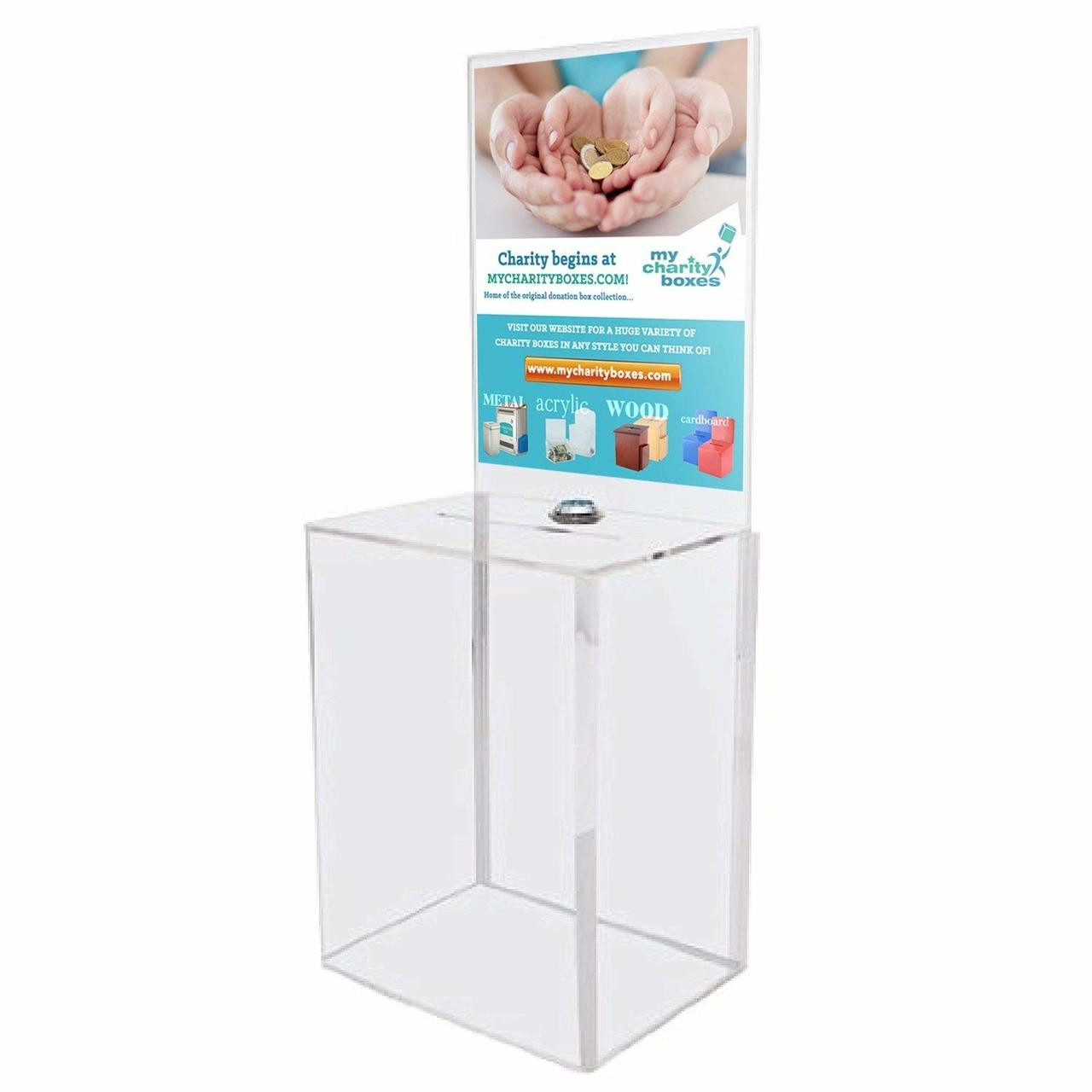 Large Donation & Ballot Box w/Display Area