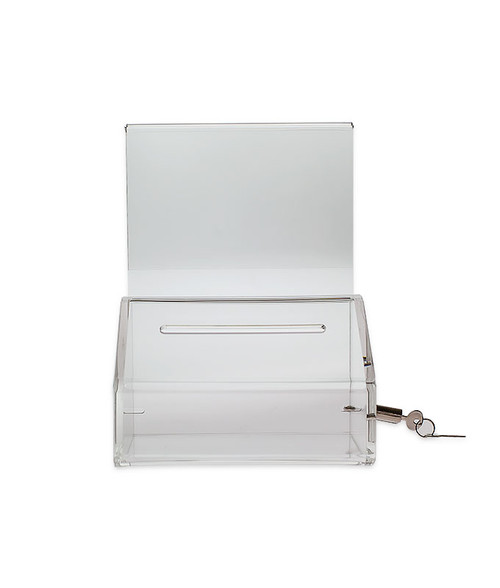 Slopie Donation Box - Ballot Box- Ticket Box -Tip Container - With Lock and Display AC-31