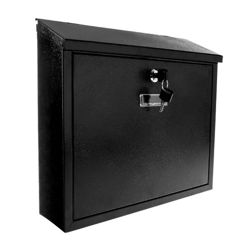 Wall Mounted Lockable Waterproof Mailbox - (Black) Mel-11 Wall Mounted Lockable Waterproof Mailbox - (Black) Mel-11