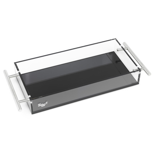Elegant Lucite Acrylic Serving Tray Black 15 cm x 30 cm 