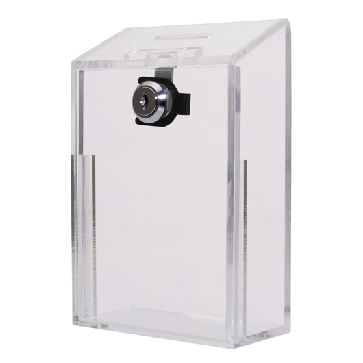 DoubleFill 1 Pack Black Suggestion Donation Box With Lock And