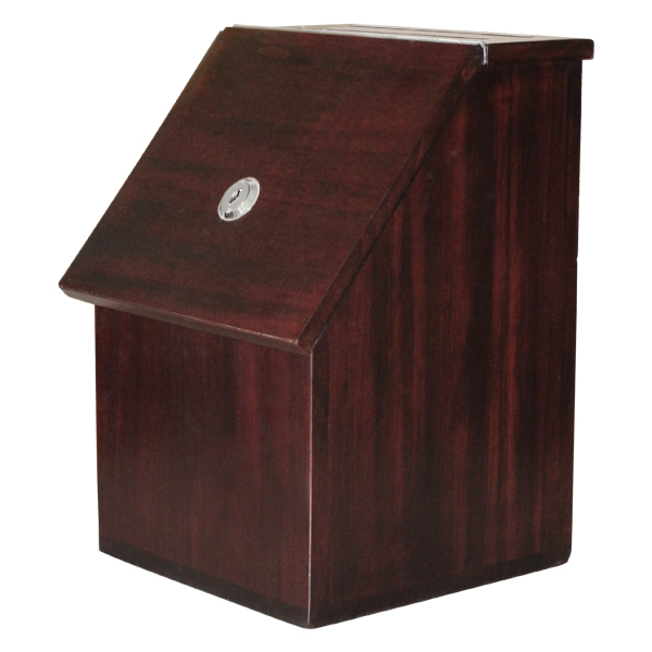 Wooded Donation and Ballot Box With Lock - Funeral donation Box  05
