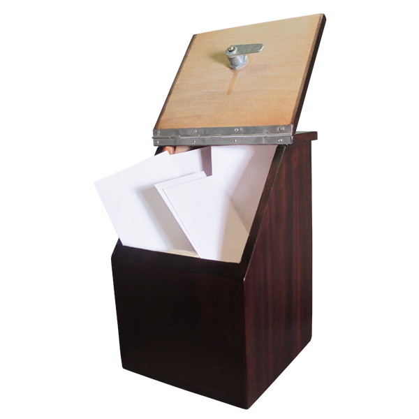 Wooded Funeral donation Box