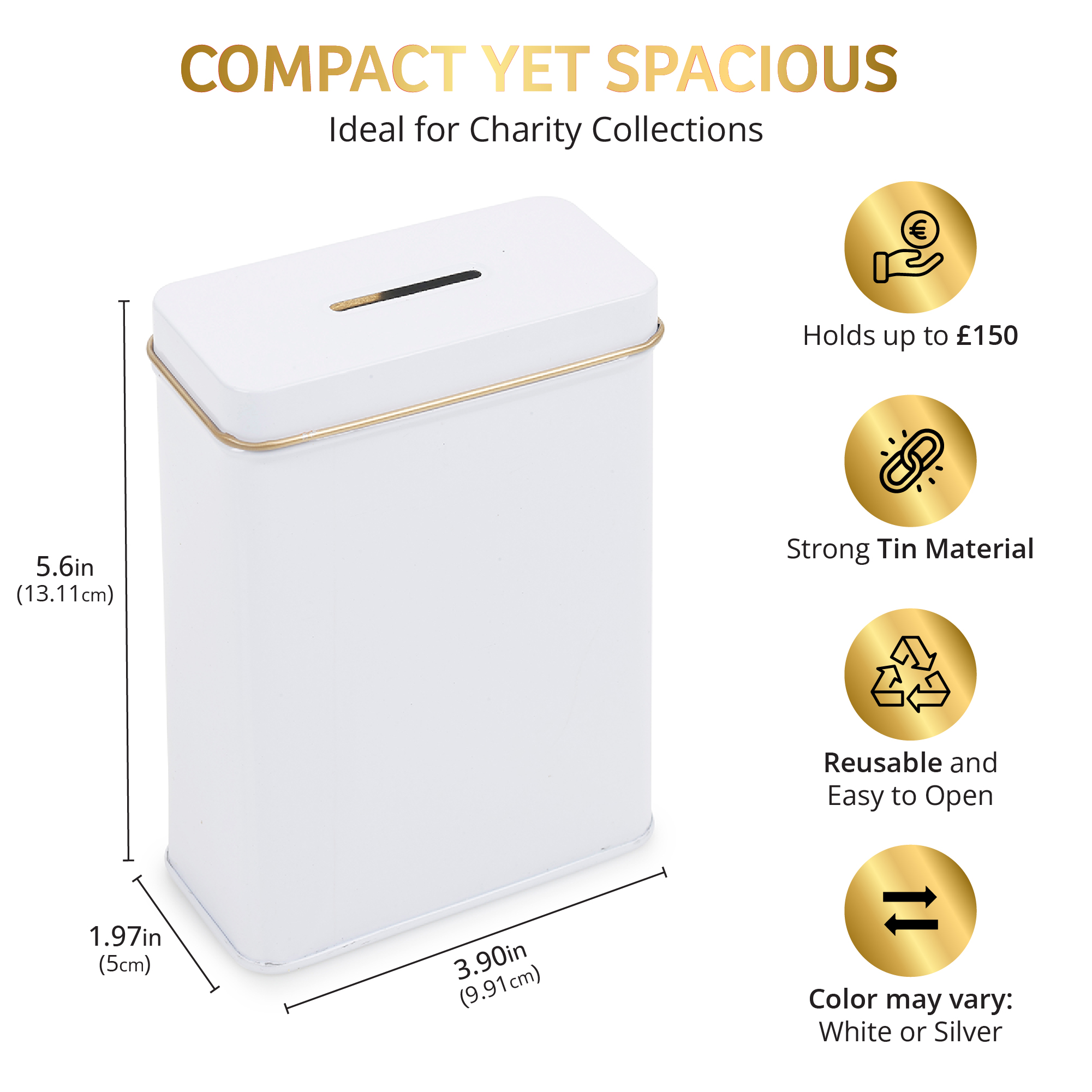 Basic Tin Donation Box - 03 Blank