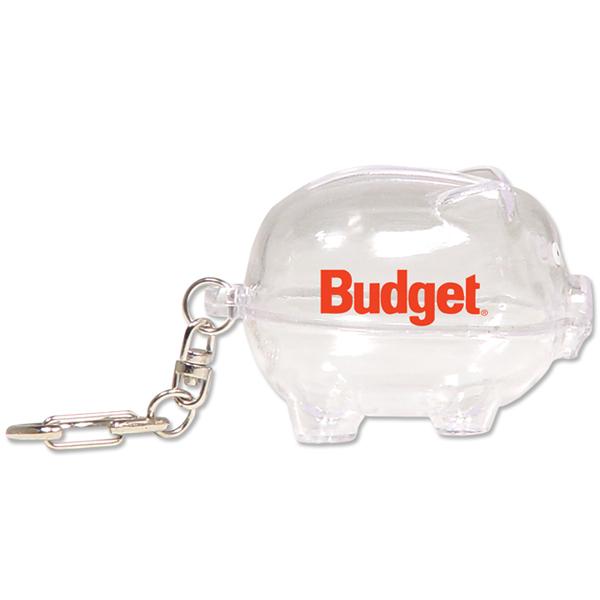 Piggy Bank Keychain - Clear