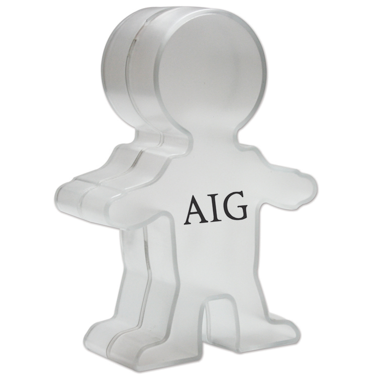 Person Shaped Charity Box - Clear