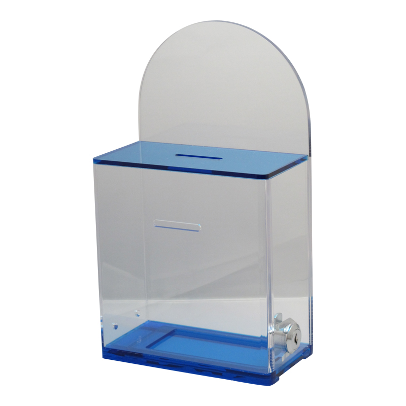 Locked Donation Box w/ Back Wall & Display Area - 03B