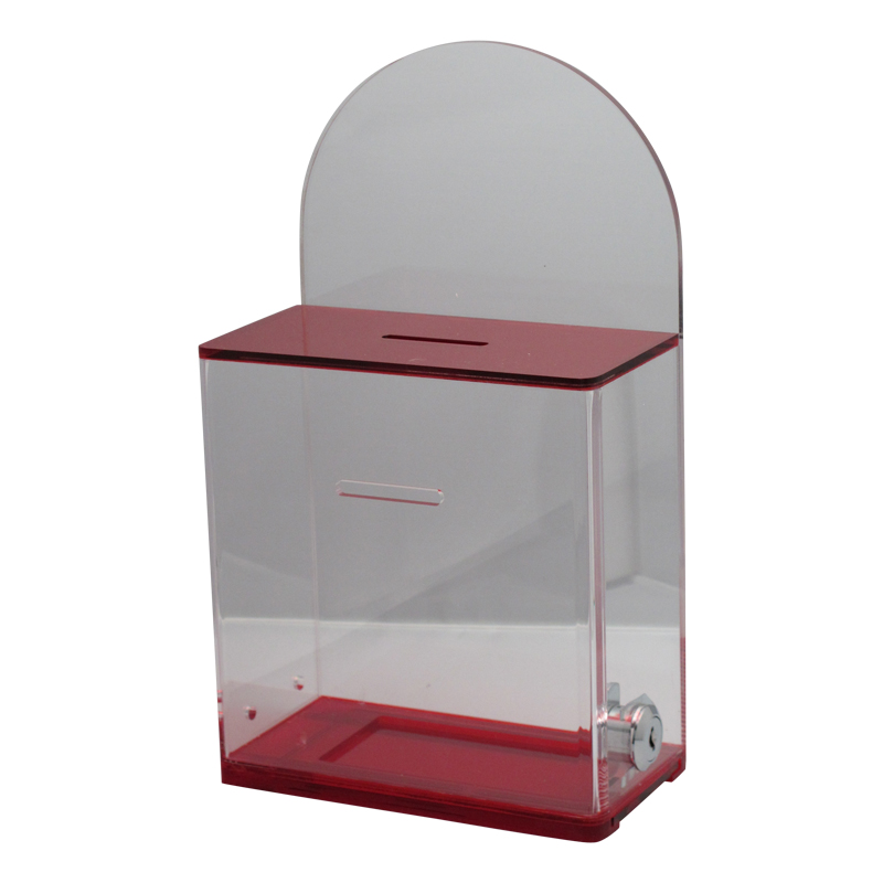 Locked Donation Box w/ Back Wall & Display Area - 03B