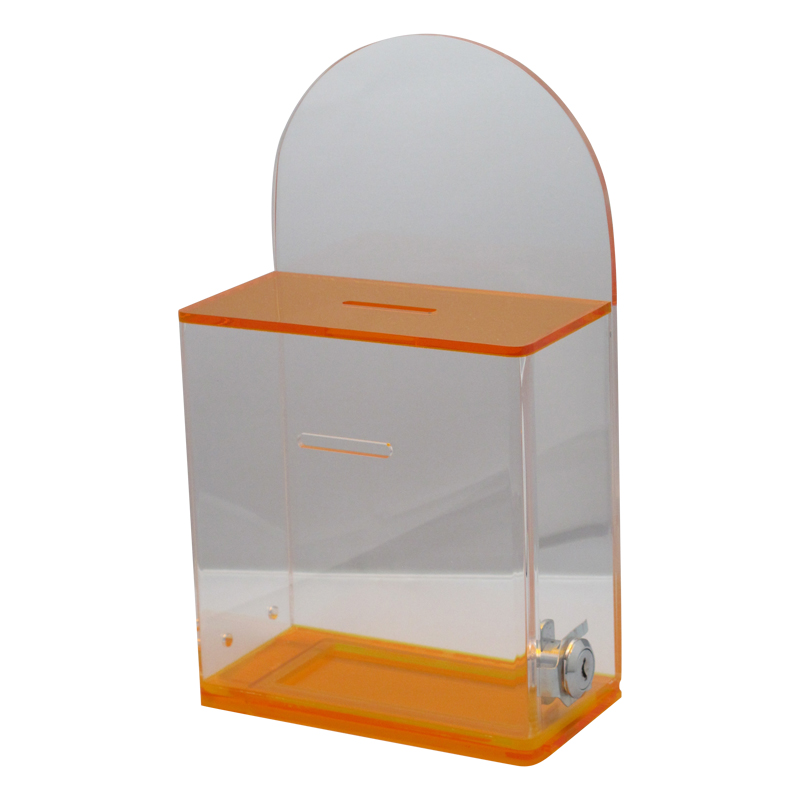 Locked Donation Box w/ Back Wall & Display Area - 03B