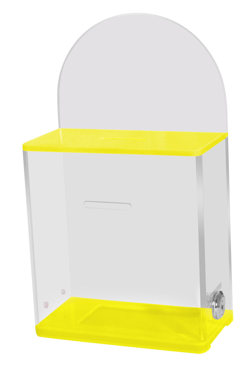 Locked Donation Box w/ Back Wall & Display Area - 03B