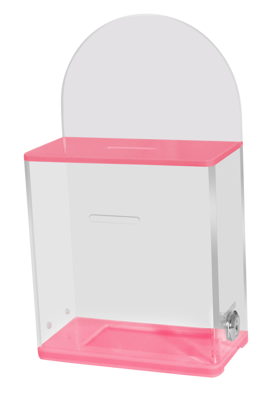 Locked Donation Box w/ Back Wall & Display Area - 03B