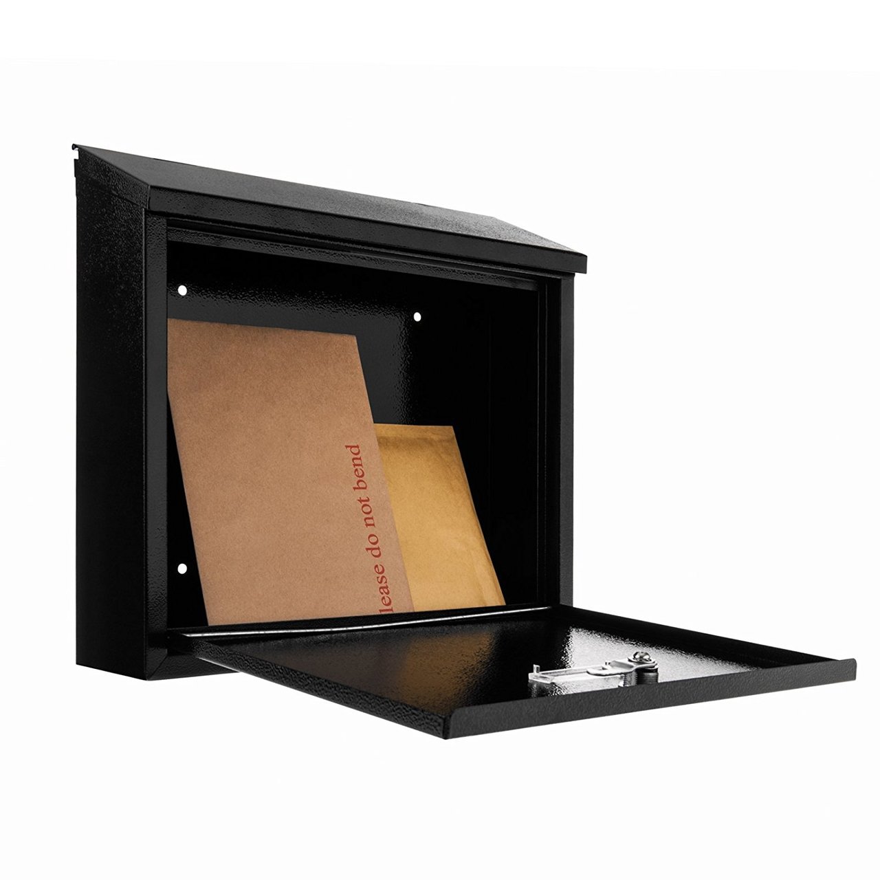 Wall Mounted Lockable Waterproof Mailbox - (Black) Mel-11 Wall Mounted Lockable Waterproof Mailbox - (Black) Mel-11