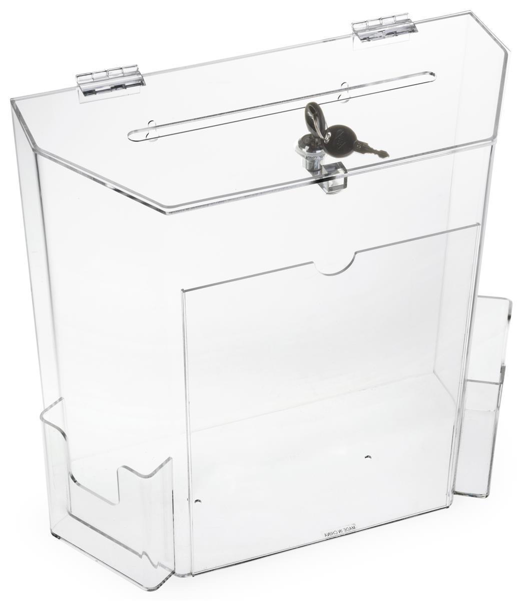 ACRYLIC DONATION AND BALLOT BOX 8.5 X 11 SIGN HOLDER ACRYLIC DONATION AND BALLOT BOX 8.5 X 11 SIGN HOLDER