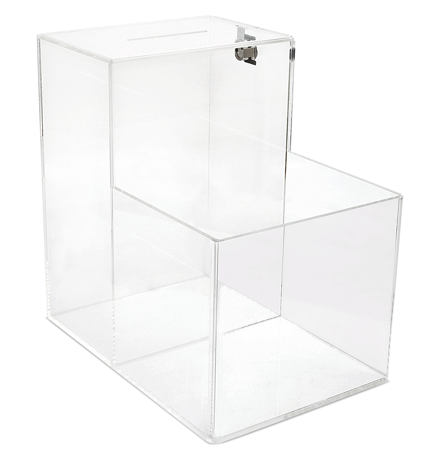 Deluxe Charity Collection Tip Container  With Two Compartments  Deluxe Charity Collection Tip Container  With Two Compartments