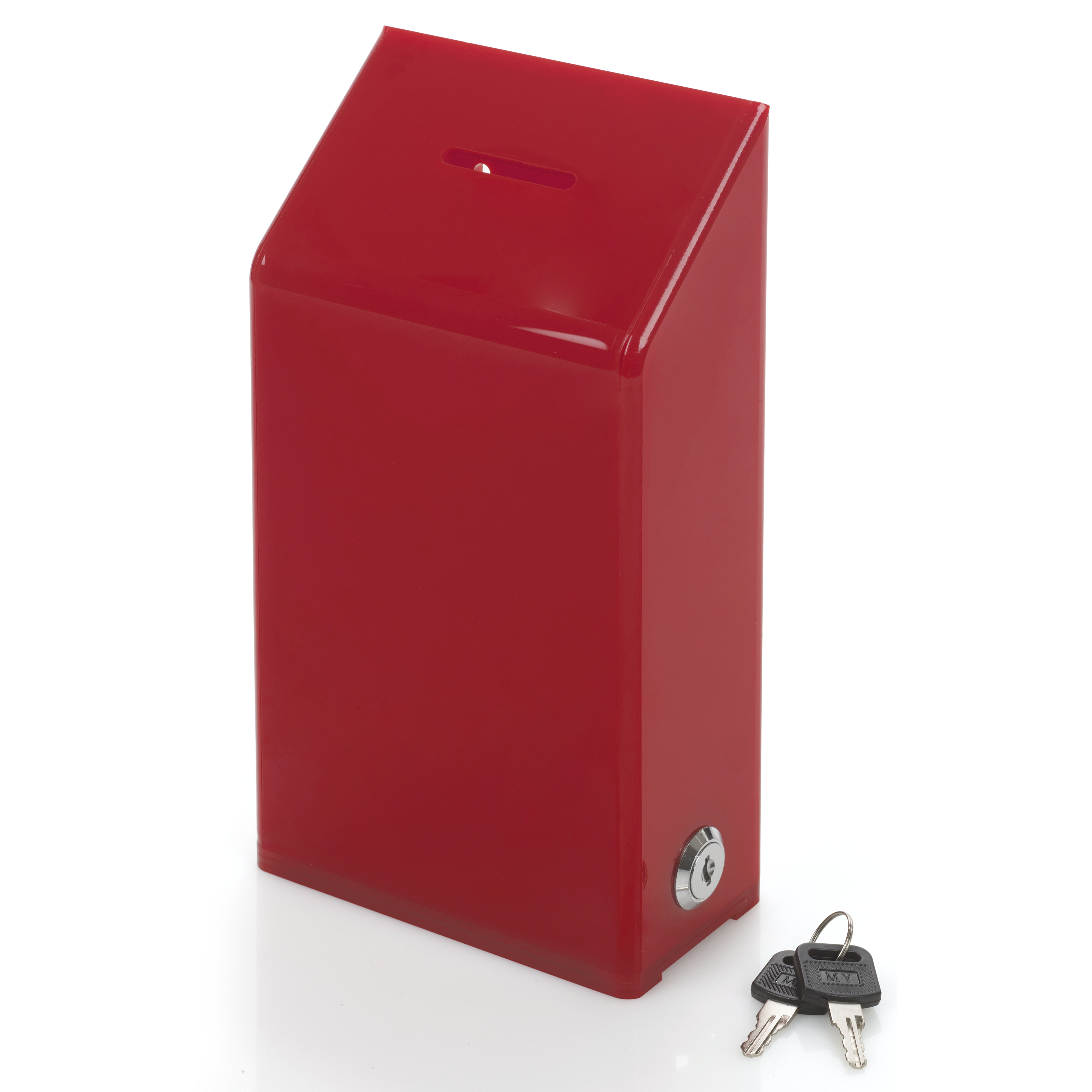 Acrylic Donation Box, Suggestion Box With Front Window & Lock - 01