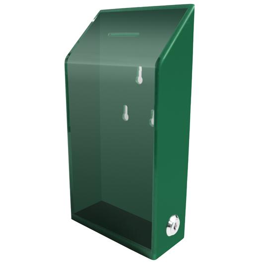Green Acrylic Donation Box