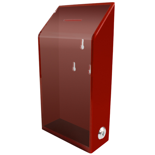 Acrylic Donation Box, Suggestion Box With Front Window & Lock - 01