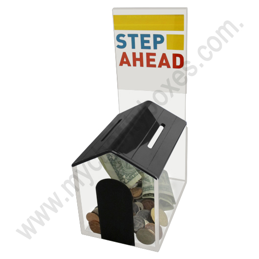 Doghouse Acrylic Donation Box - Black Doghouse Acrylic Donation Box - Black