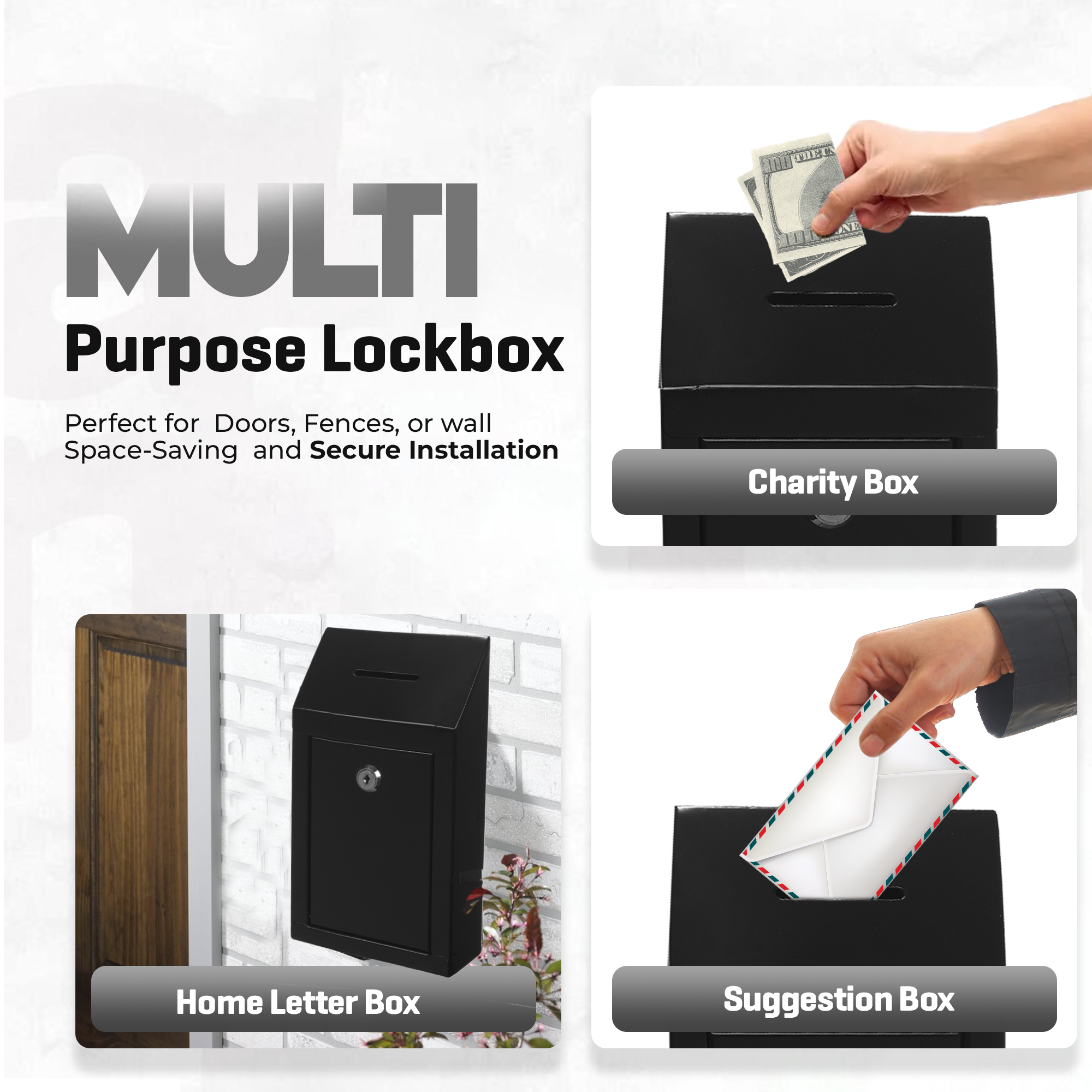 Metal Donation Box & Collection Box - Suggestion Box -  06 Metal Donation Box & Collection Box - Suggestion Box -  06