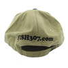 Embroidered Lake George Ball Cap / Hat - Khaki with Green, White & Blue Bill - One Size Fits Most