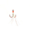 Mustad  Dressed Treble - Red Hook / White Feathers 