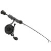 13 Fishing - FreeFall Ghost Stealth Edition Ice Combo 27" UL - FF Ghost + Tickle Stick (Reel Seat handle) - Left Hand - Black/Grey Camo