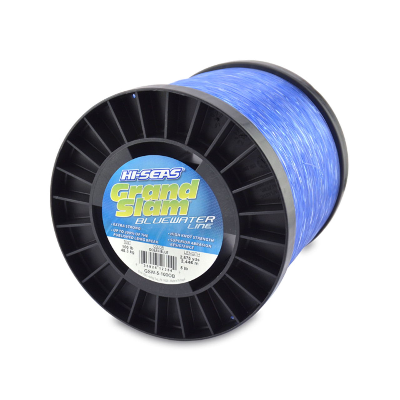 Hi Seas - Grand Slam Bluewater Monofilament Line - 5 Pound Spool - Ocean  Blue 