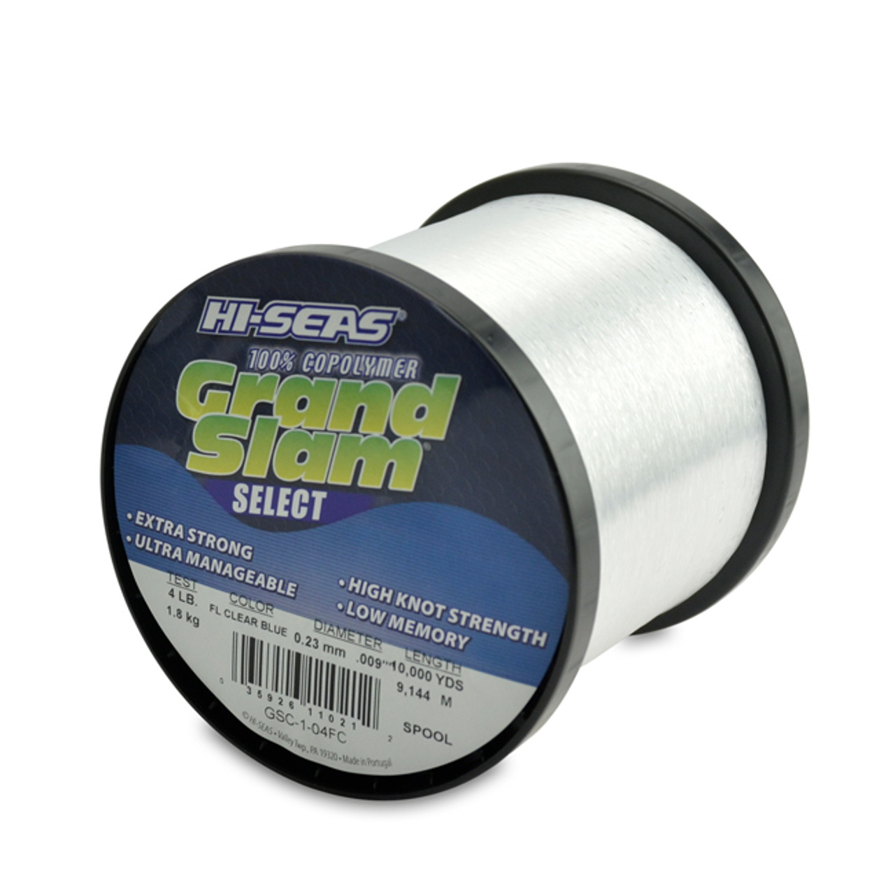 Hi Seas - Grand Slam Select Monofilament Line - Fluorescent Clear Blue - 1  Pound Spool 