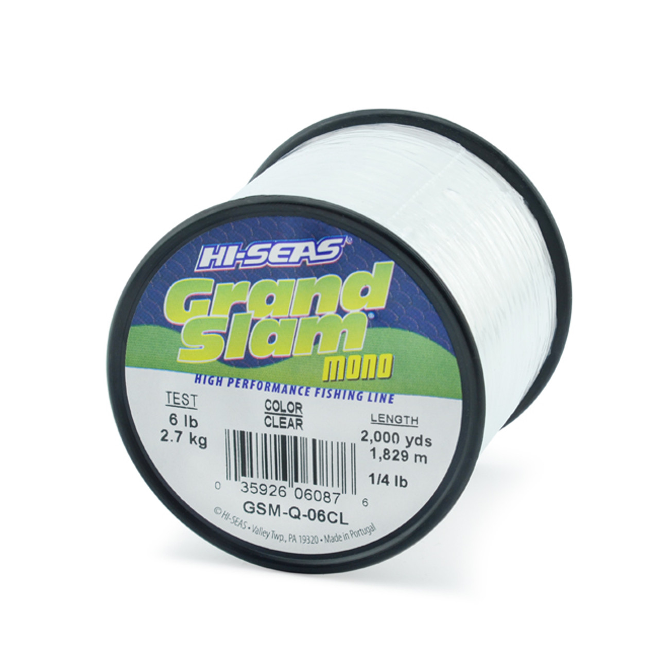 Hi Seas - Grand Slam Monofilament Line - Clear - 1/4 Pound Spool