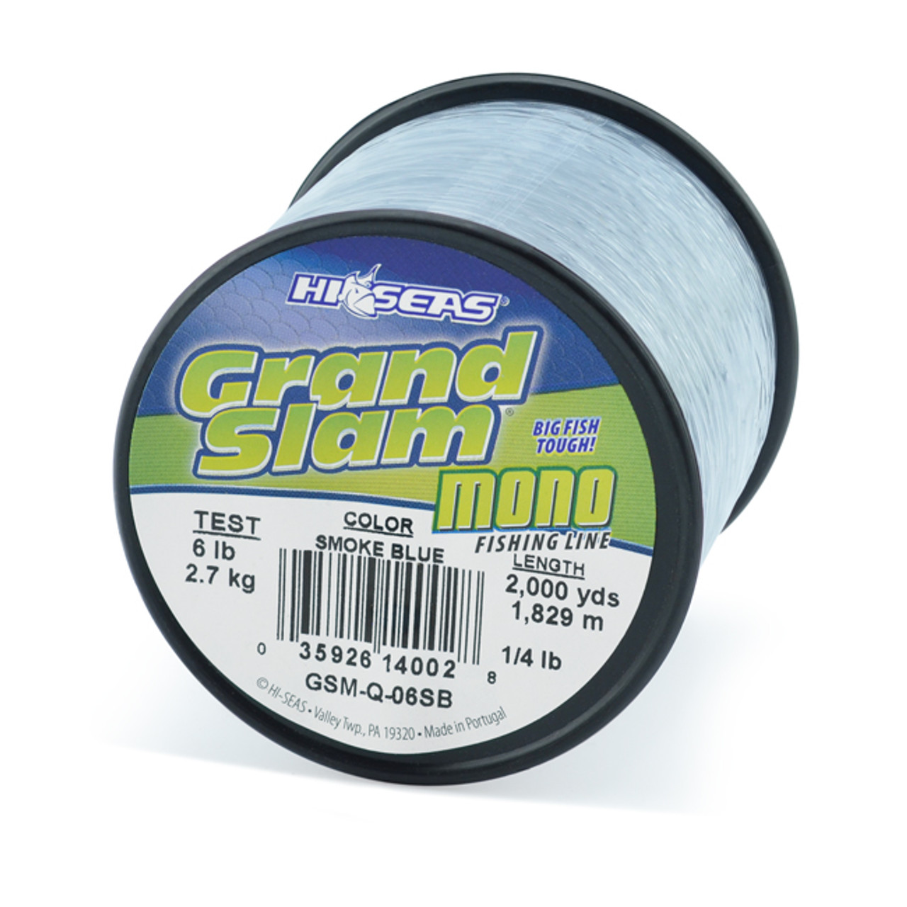 Hi Seas - Grand Slam Monofilament Line - Smoke Blue - 1/4 Pound