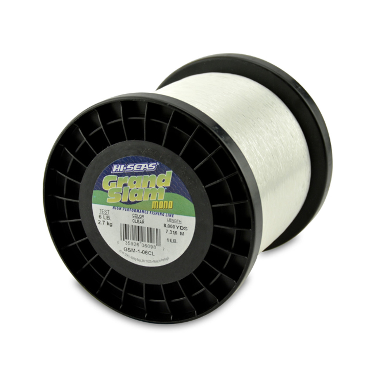 Hi Seas - Grand Slam Monofilament Line - Clear - 1 Pound Spool 