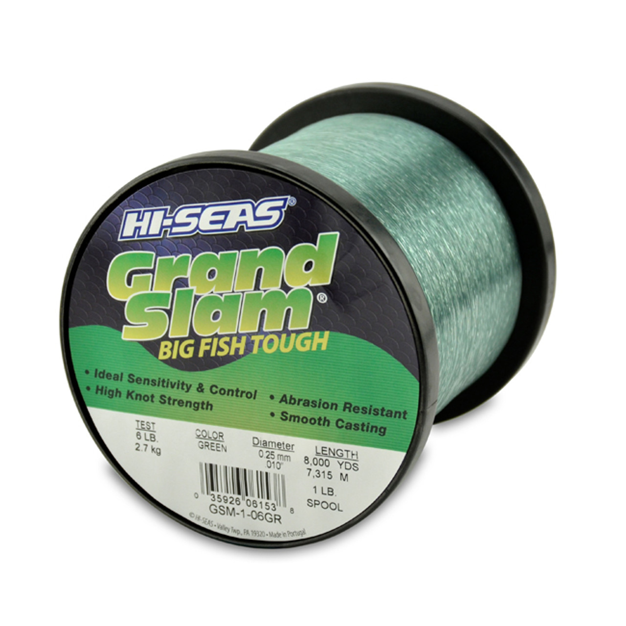 Hi Seas - Grand Slam Monofilament Line - Green - 1 Pound Spool