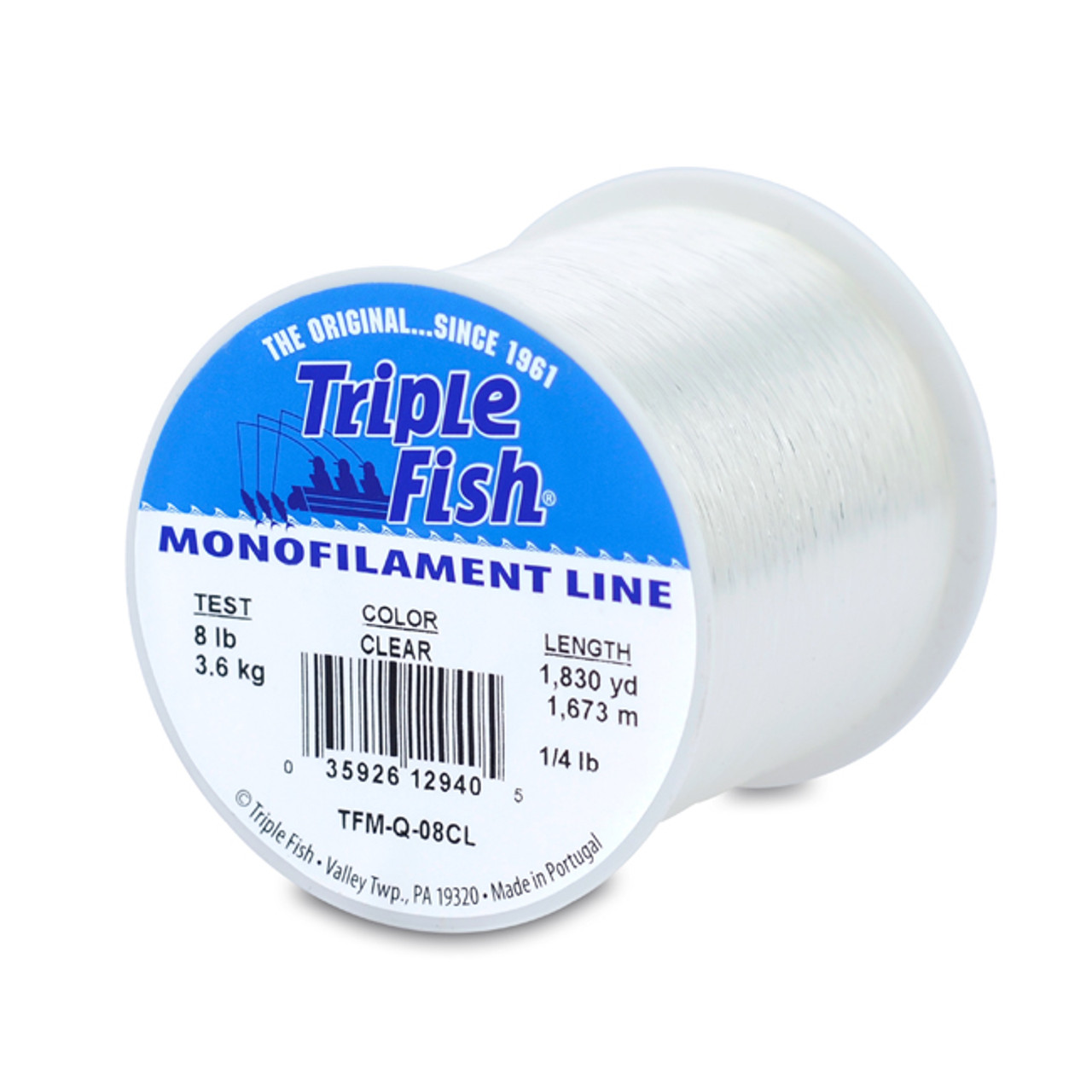 Triple Fish Monofilament Line - Clear - 1/4 Pound Spool 