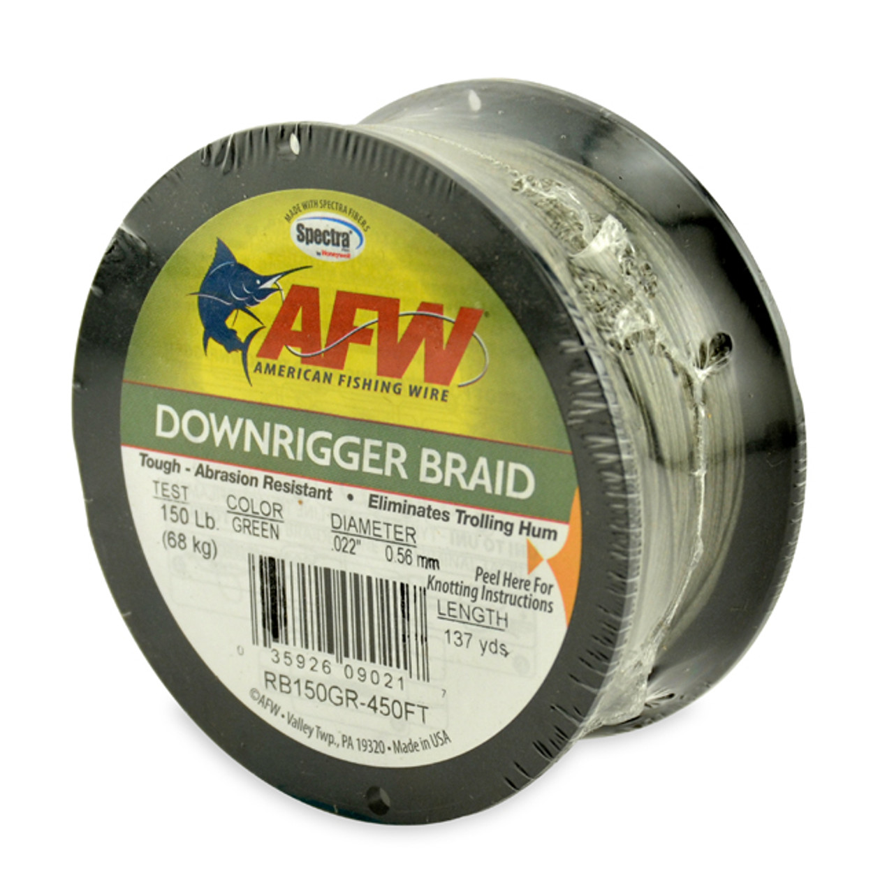 AFW - Surfstrand Downrigging Braid - Green - 450 Foot Spool 