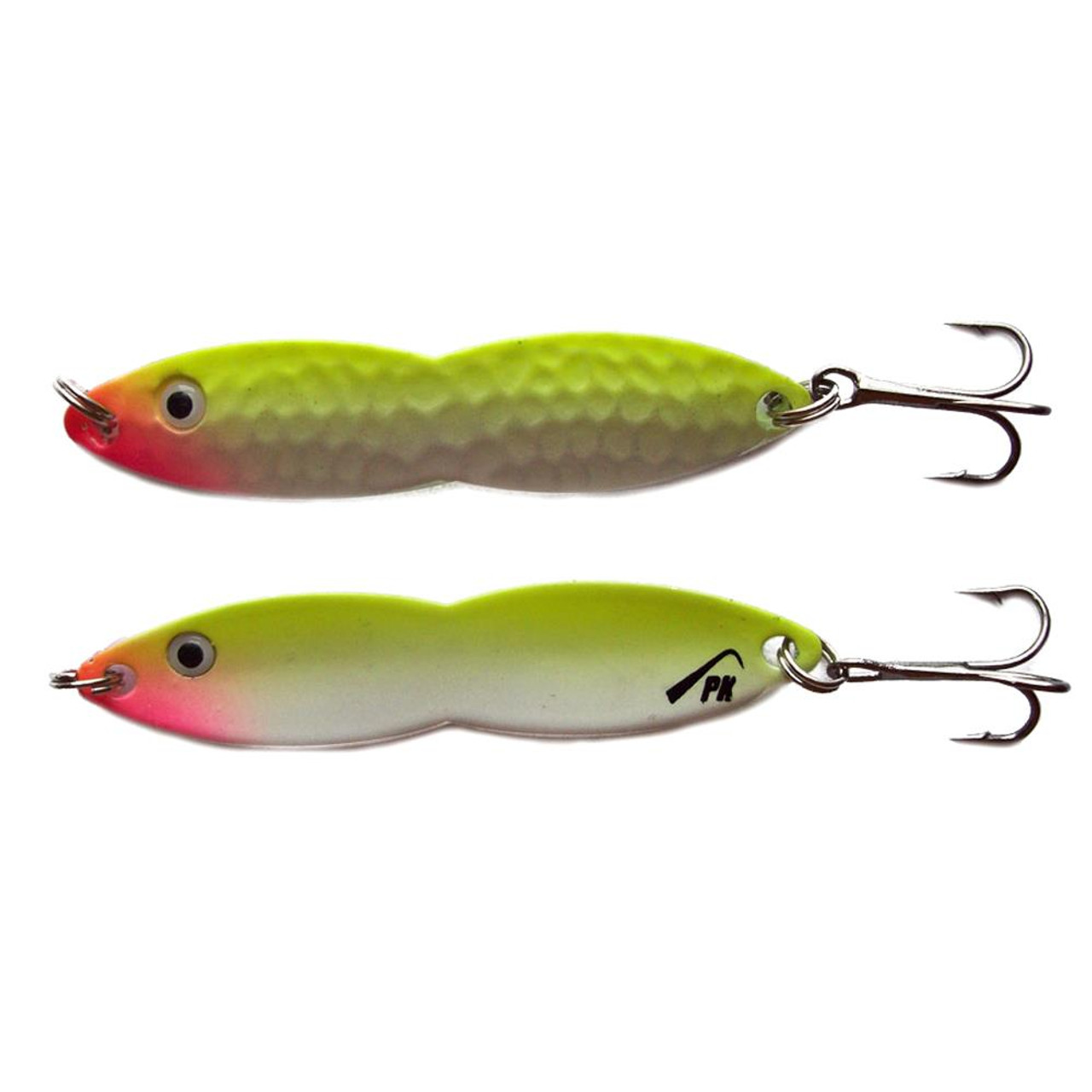 2 WHOLESALE Musky Pike Spoon 9 inch  Chart /green  Squid fishing lure lot  #07