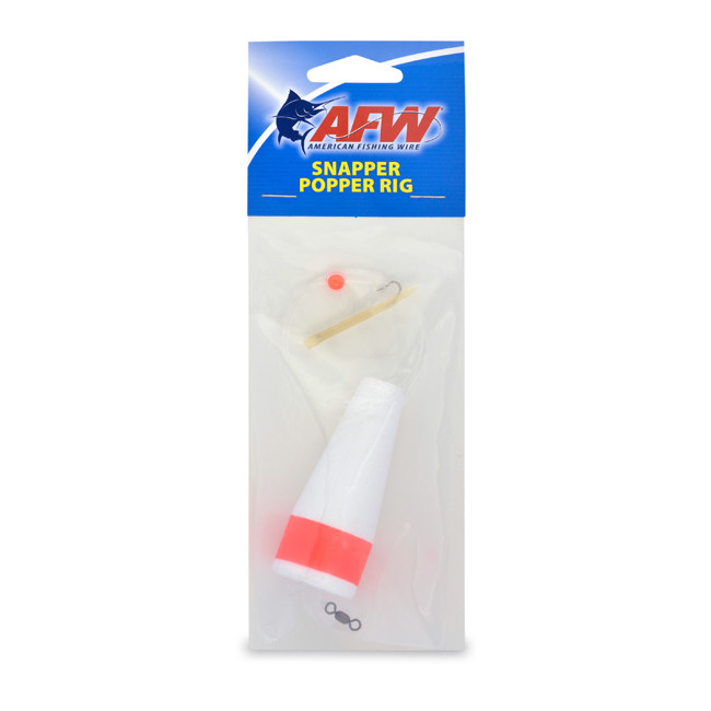 AFW - Snapper Popper Rig, Clear Monofilament Line, Weighted