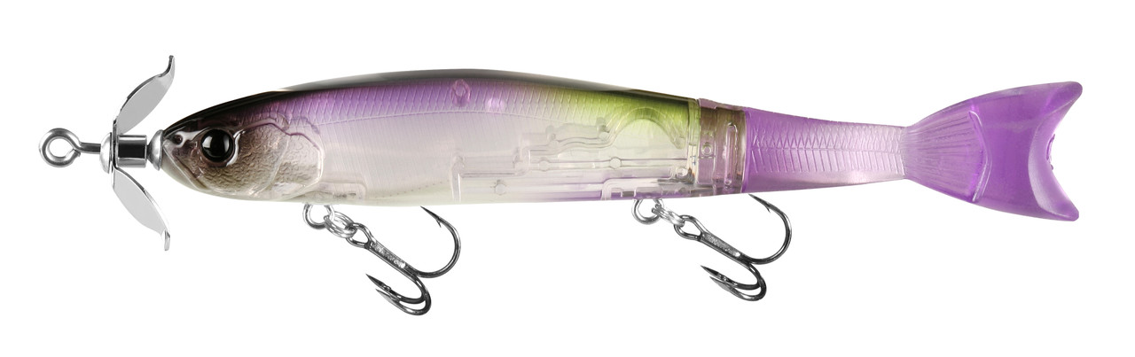 13 Fishing Kw125-39 Shadow Spin - Hybrid Spy Bait / Swimbait - 5 inch - 3/4oz - Black Lavender