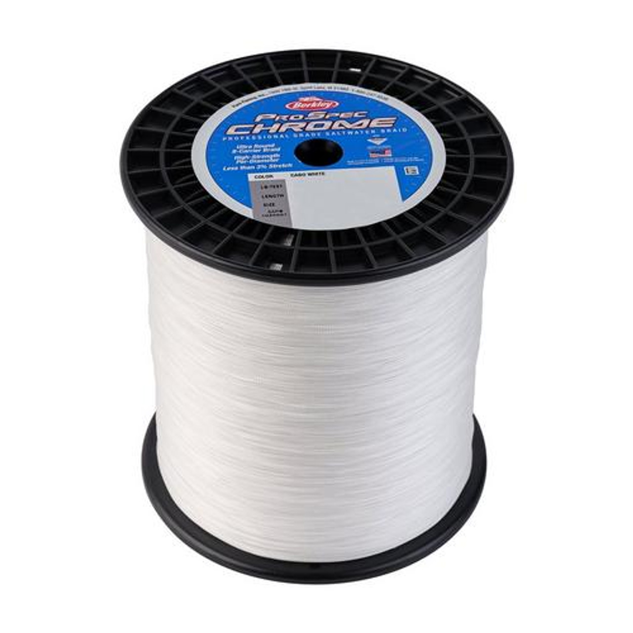 Berkley ProSpec® Chrome Premium Saltwater Braid - Cabo White 10lb 2500yd  Bulk Spool 