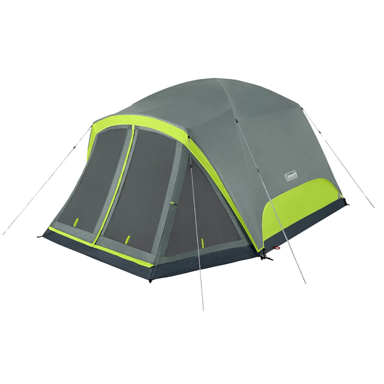 Trekker waardigheid niveau Coleman Skydome 6-Person Camping Tent w/Screen Room - Rock Grey