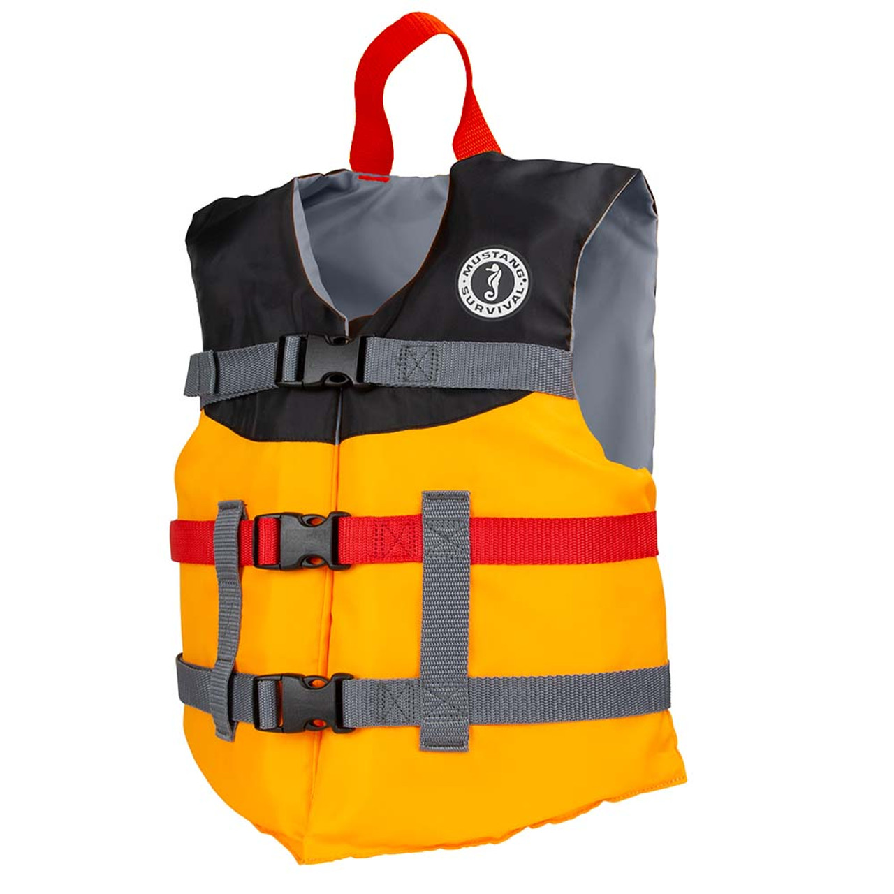 Mustang Youth Livery Foam Vest (Mango-Black)