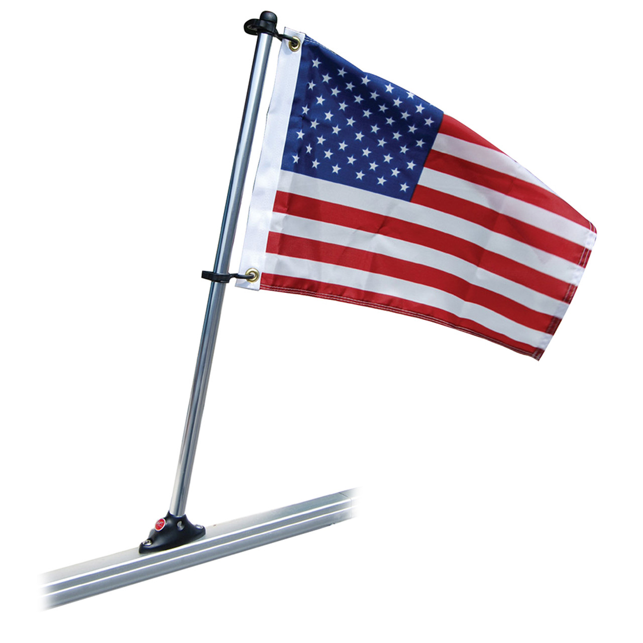 Taylor Made 921 Pontoon Flag Pole Socket Mount with USA Flag