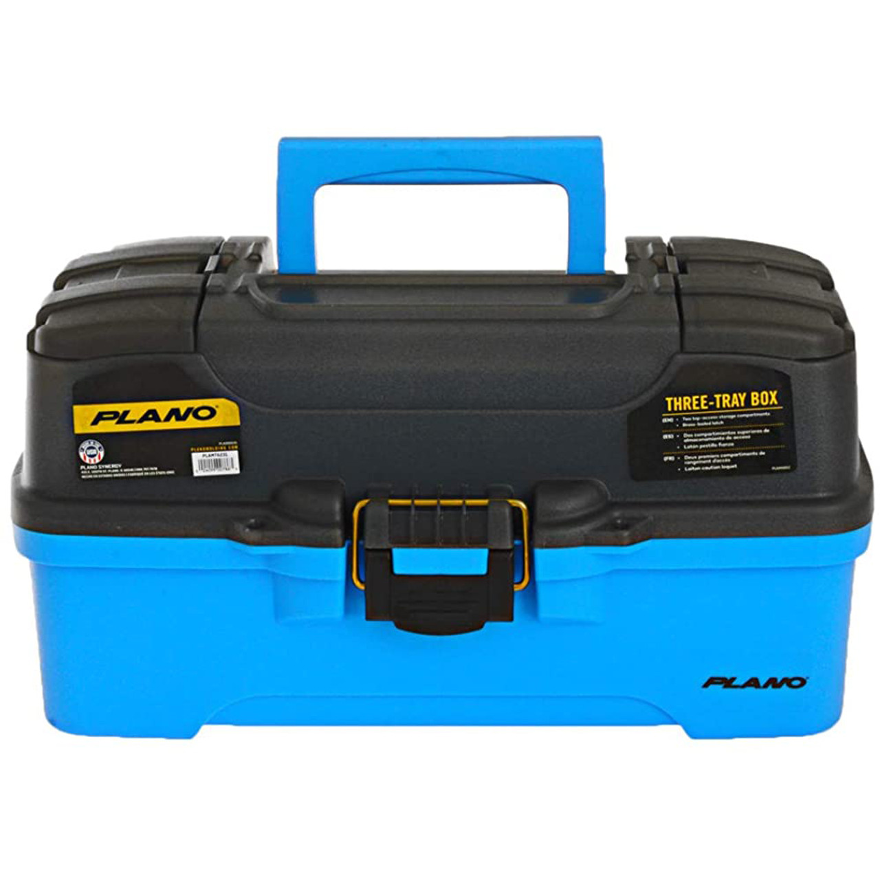 Plano - 3-Tray Tackle Box w/Dual Top Access - Smoke & Bright Blue