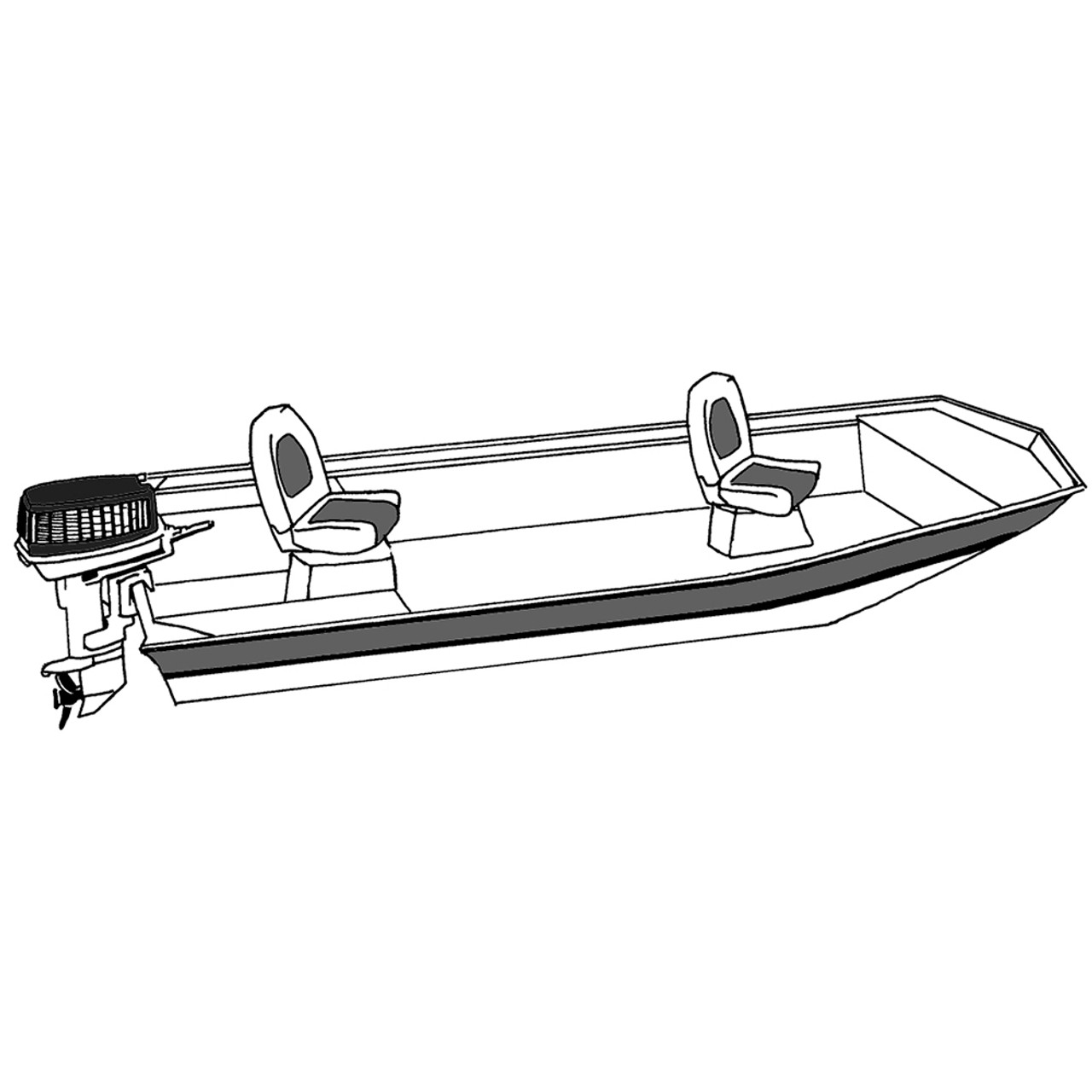 Carver® - Boat Cover for V-Hull Fishing Boats with Side Console 