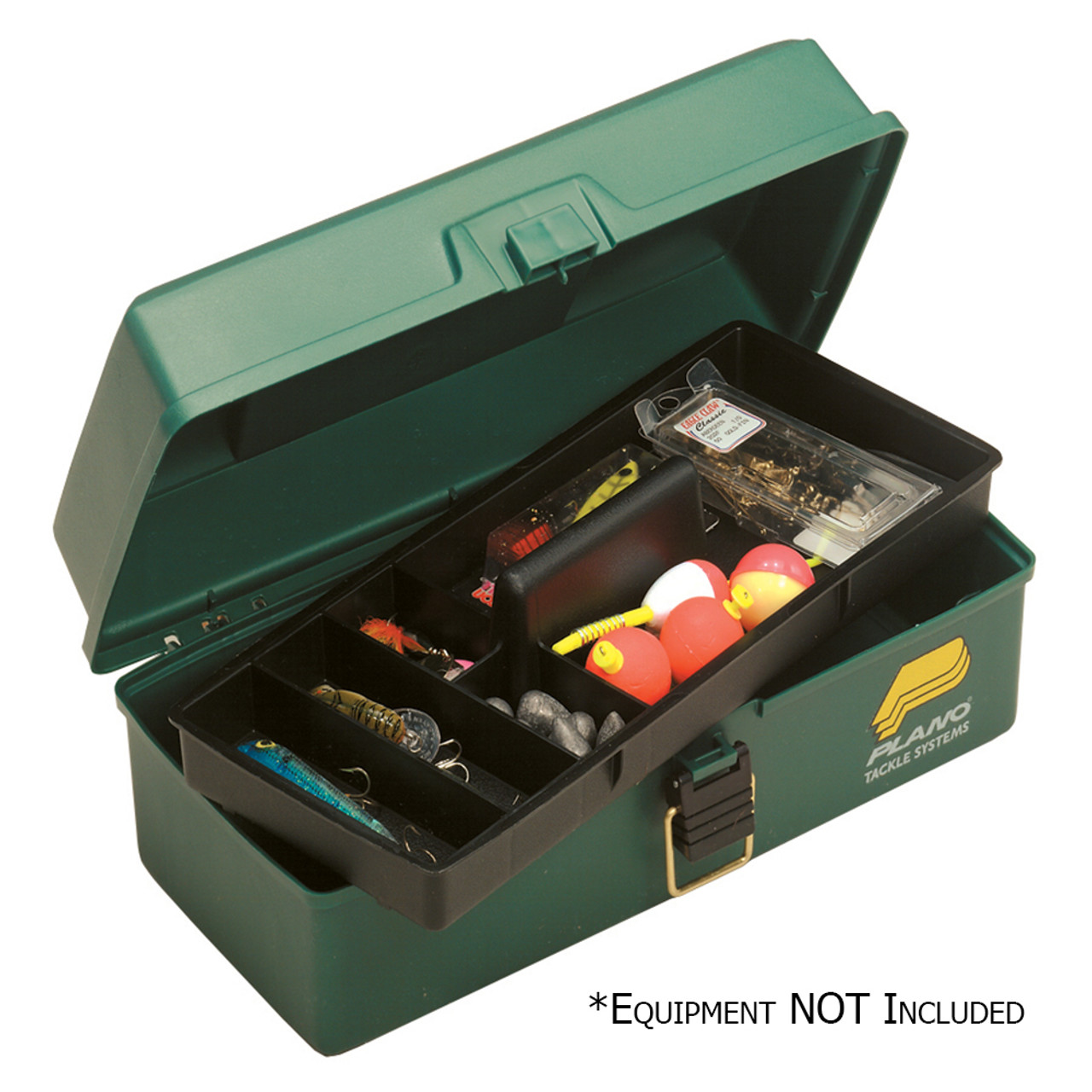 Plano 1-Tray Tackle Box w/Dual Top Access - Smoke & Bright Green