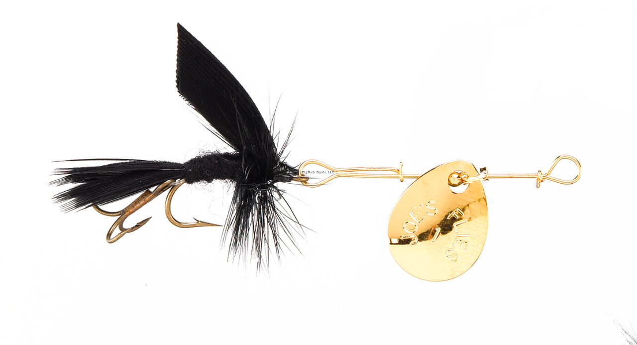 Joes 127-8 Short Striker Classic In-Line Spinner Fly, Sz 8, Black Gnat 