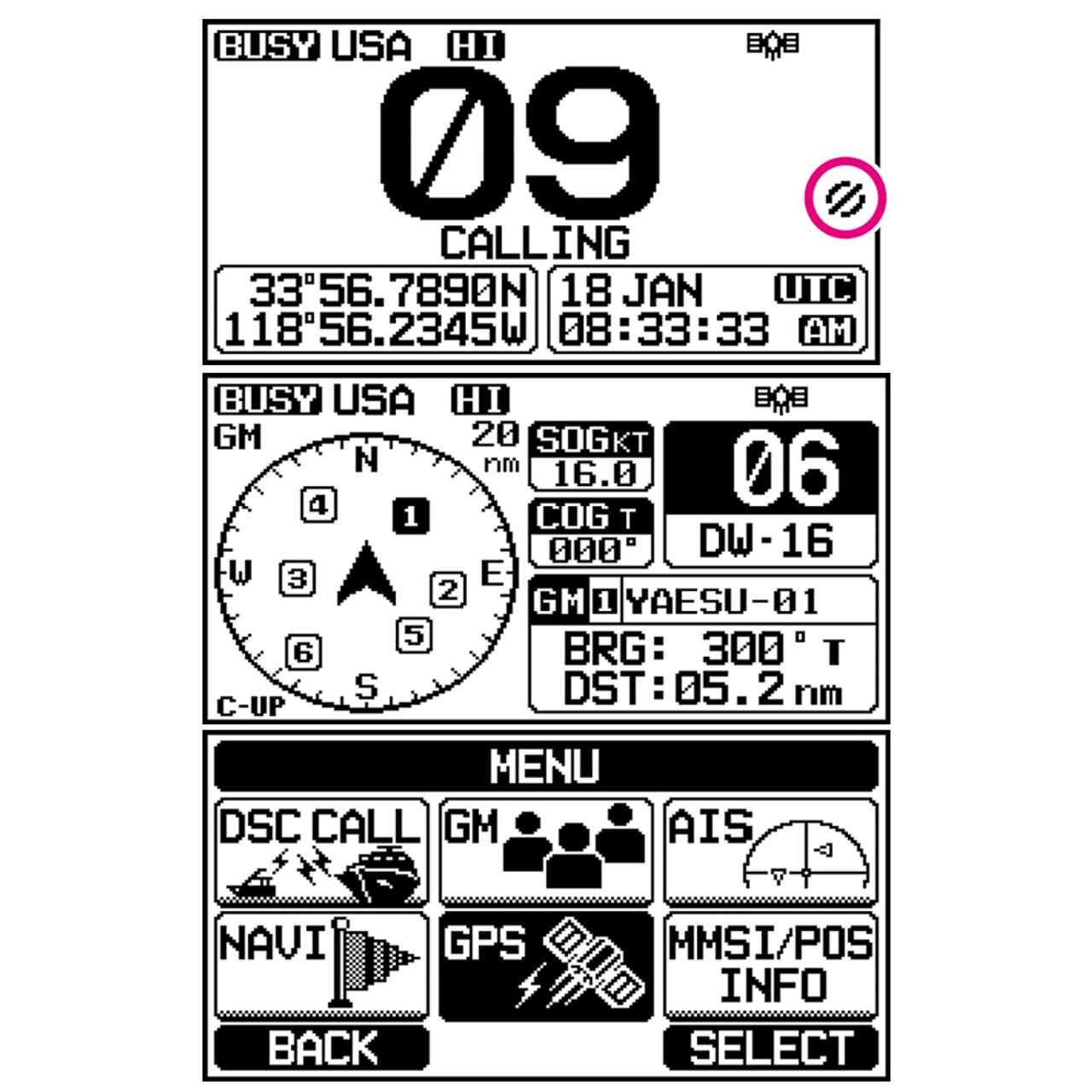 Standard Horizon GX2400B Matrix Black VHF w/AIS, Integrated GPS, NMEA 2000  30W Hailer,  Speaker Mic