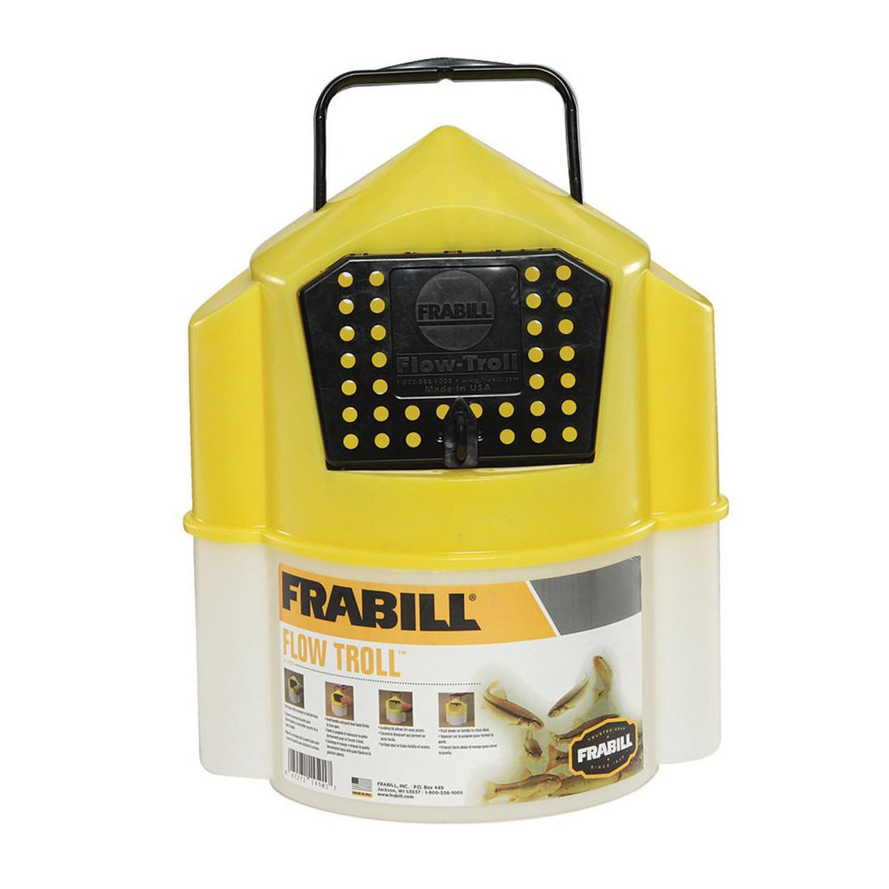 Frabill Magnum Bait Station 30 30 Quart Bait Cooler with Dual Aeration,  White and Yellow フィッシングツール