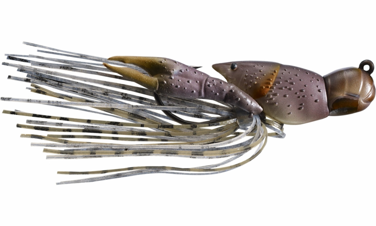 Live Target Hollow Body Crawfish 1-3/4 Grey Brown 