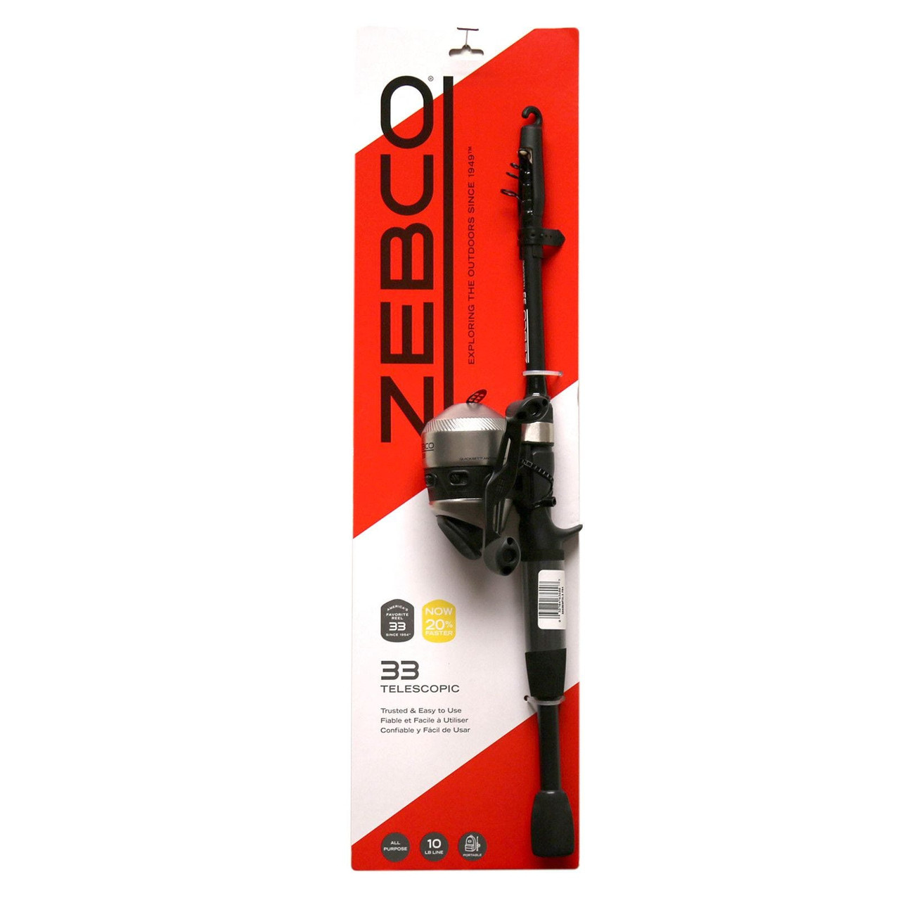 Zebco 33 Spinning Reel and Telescopic Fishing Rod India