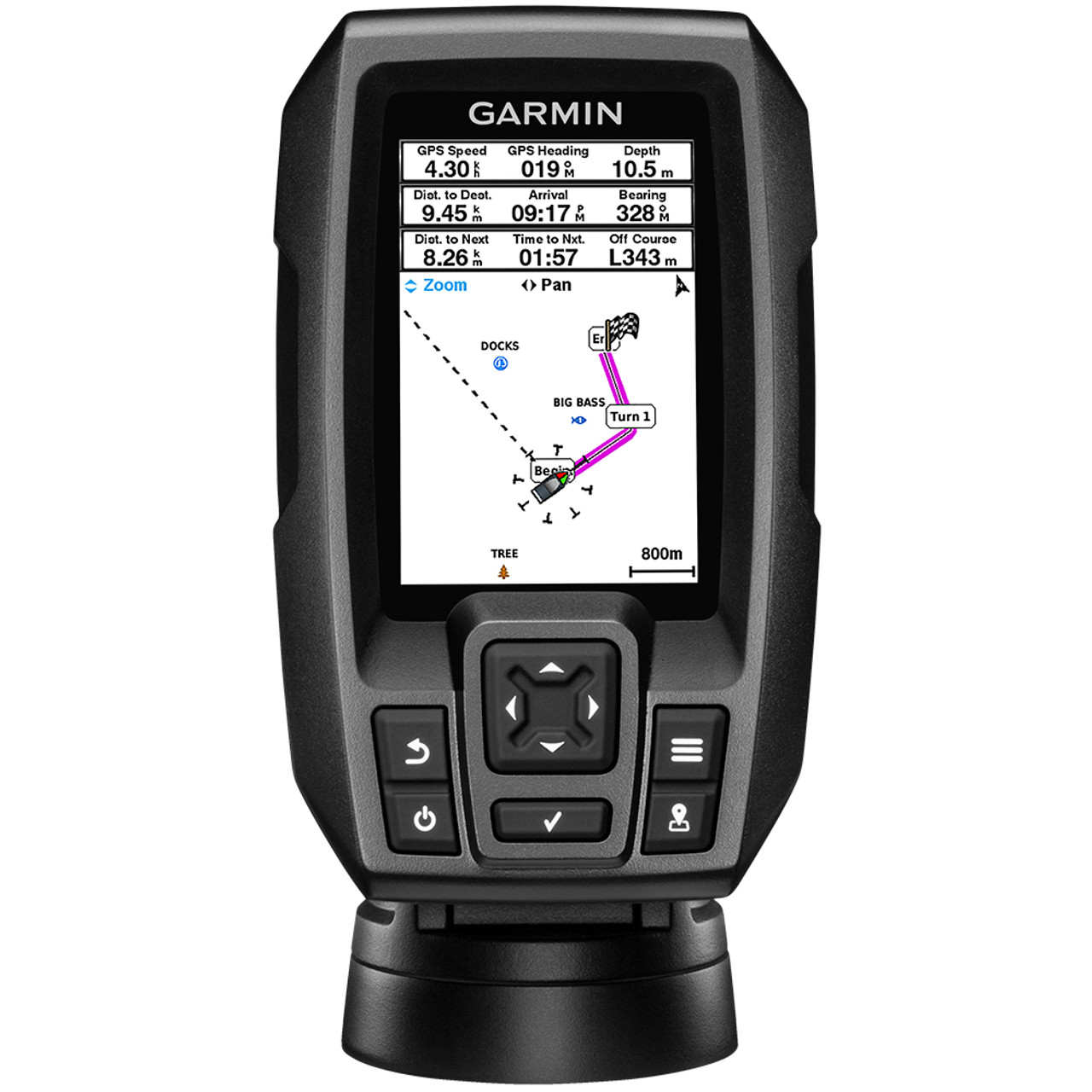 Garmin STRIKER 4 Fishfinder Worldwide Version w/77/200kHz - 4-Pin Transducer  w/Transom & Trolling Motor Mounts